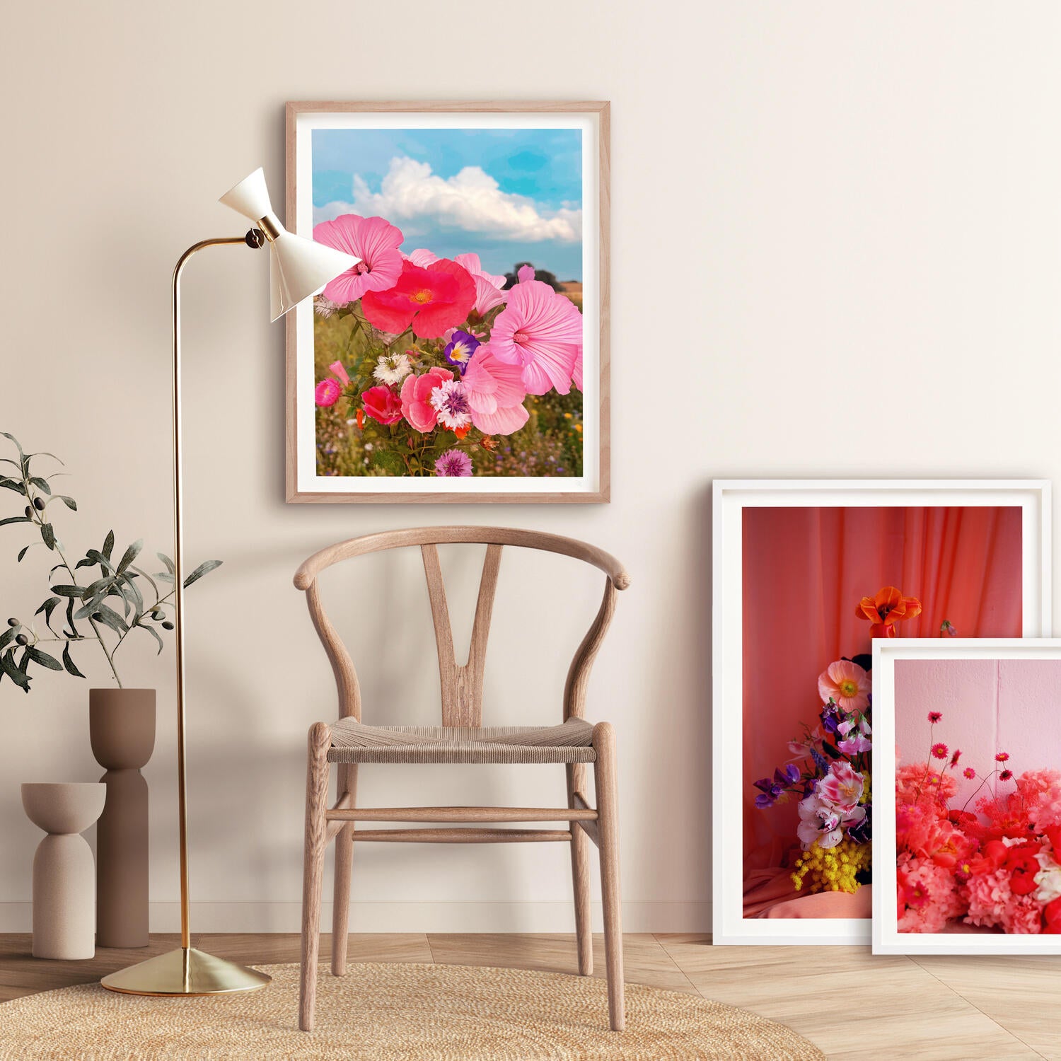 Poppykalas Sommerhus blomster plakat - A3